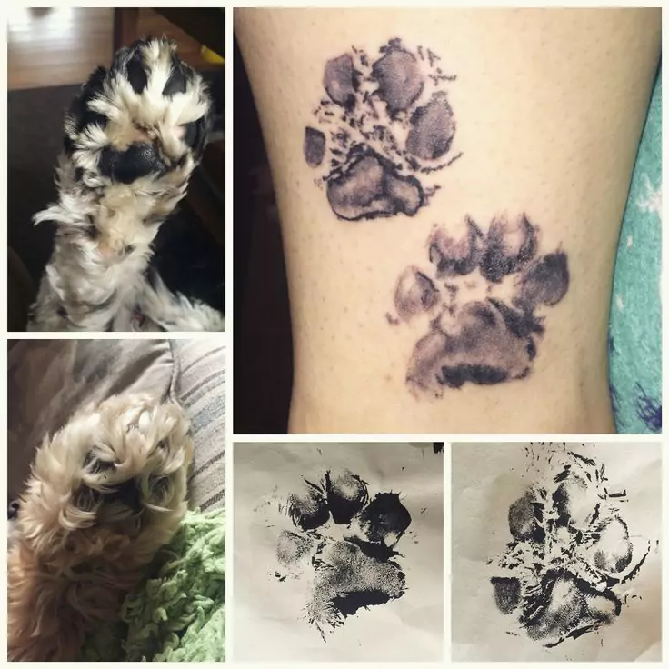Koiran tassu tatuointi käteen