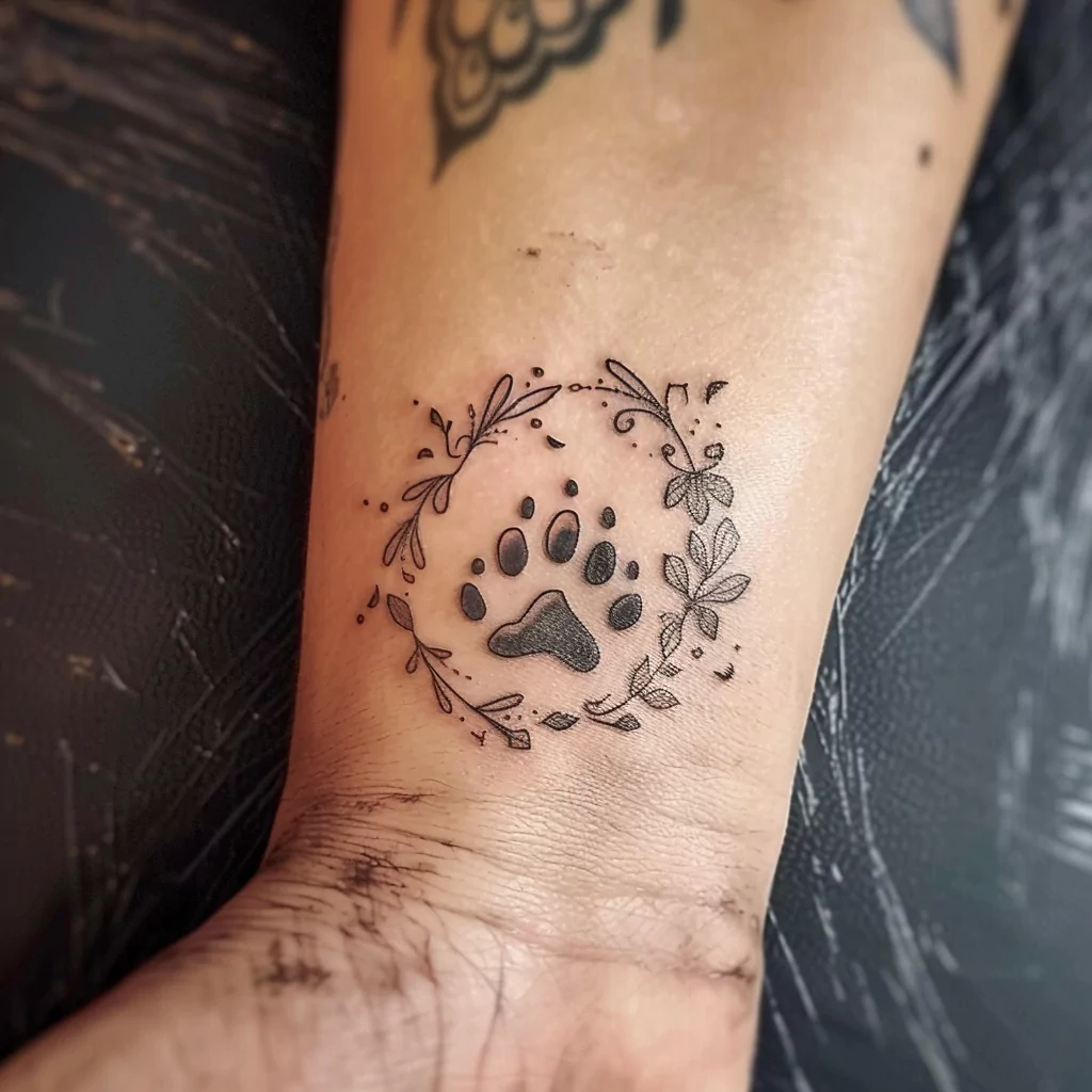 Koiran tassu tatuointi