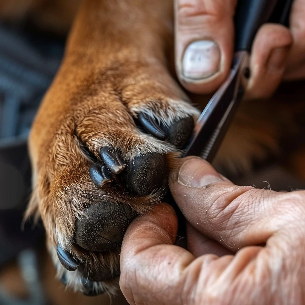 Koiran tassujen leikkaaminen