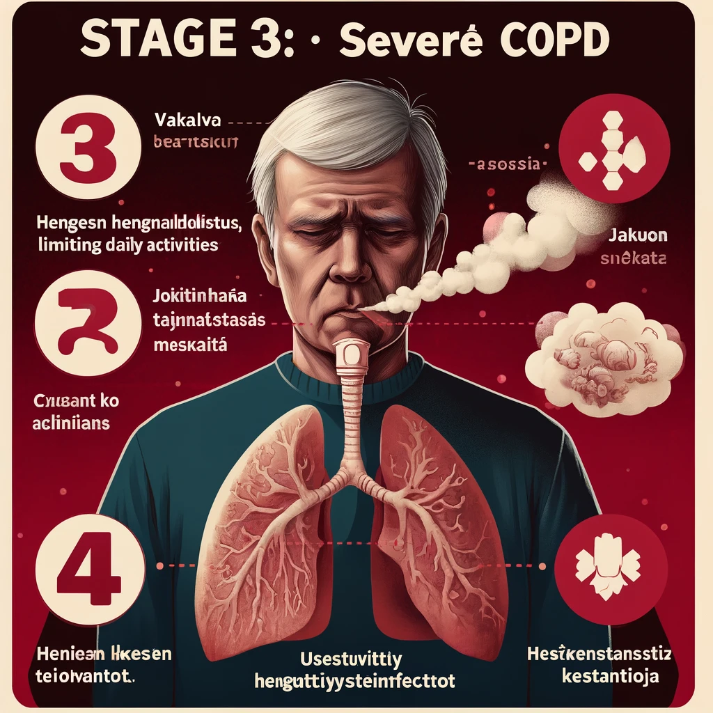 Vaihe 3: Vaikea COPD